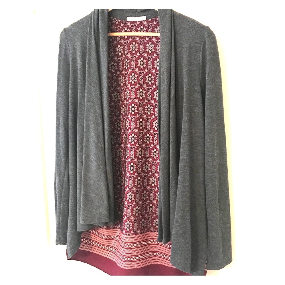 Le Lis Clarice printed back cardigan Stitch Fix